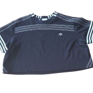 Adidas X Alexander Wang Black and White Limited Edition Striped Top